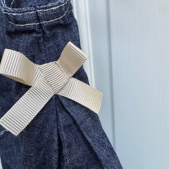 NWOT Baby Gap 6-12M Girls Chic Denim Sleeveless Tank Top Dress with Front Pocket - Picture 3 of 5